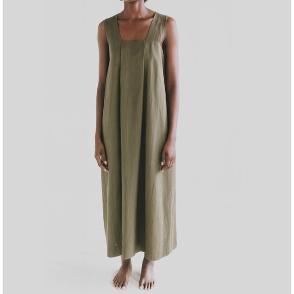 Man in the Studio Origami Linen Dress loose fitting fits womens size medium - Picture 1 of 6